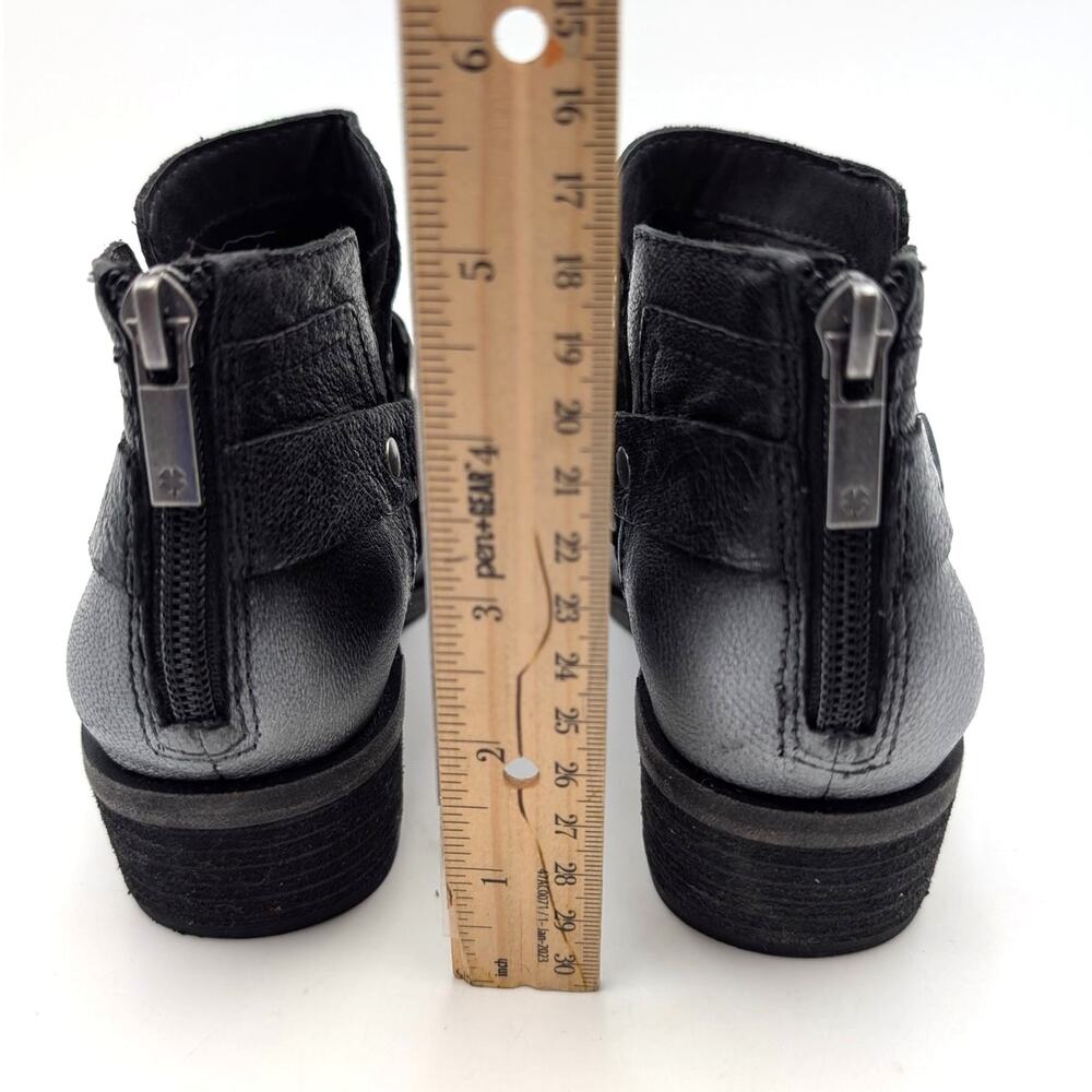 Lucky Brand Boltin Block Heel Ankle Bootie Back Zip Women's Black Sz US6M EU36.5 - Picture 4 of 11